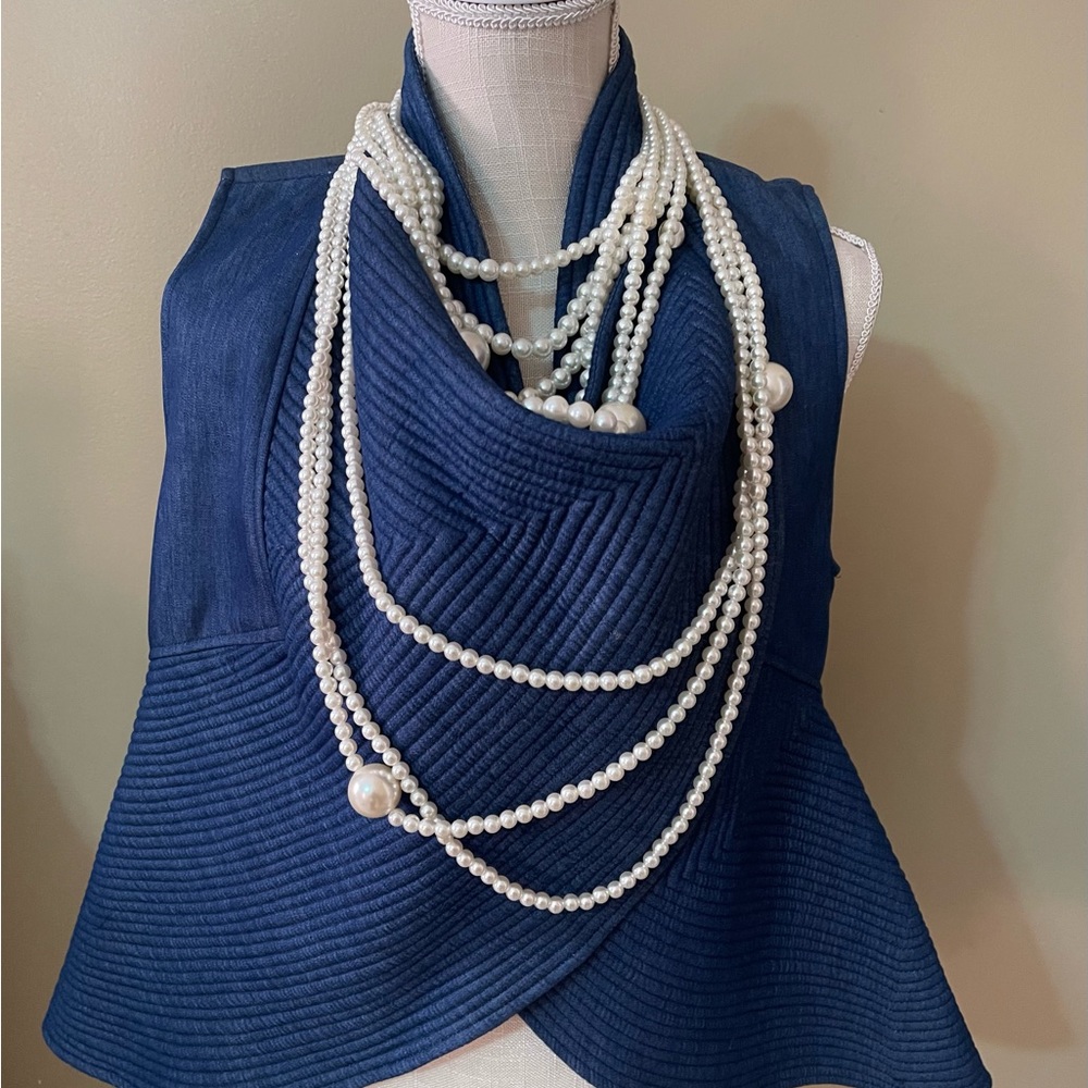 Beautifully created double breasted denim top